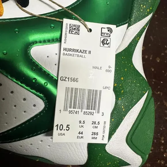 Reebok Hurrikaze II Men’s Shawn Kemp Shoes “Make it Rain” Green GZ1566 various